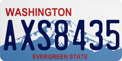 WA license plate AXS8435