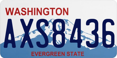 WA license plate AXS8436
