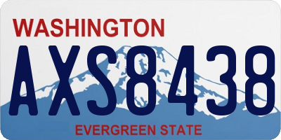 WA license plate AXS8438