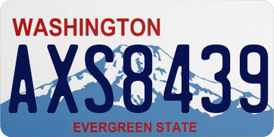 WA license plate AXS8439