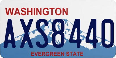 WA license plate AXS8440