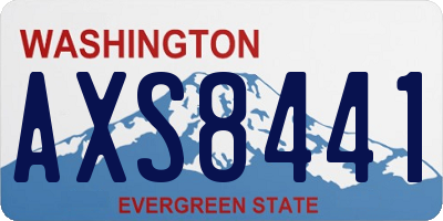 WA license plate AXS8441