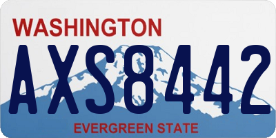 WA license plate AXS8442