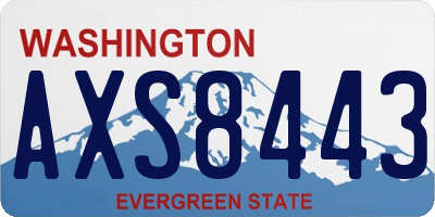 WA license plate AXS8443