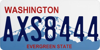 WA license plate AXS8444