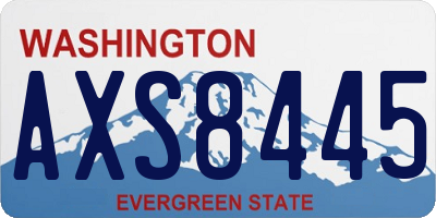 WA license plate AXS8445