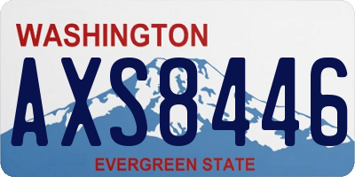 WA license plate AXS8446