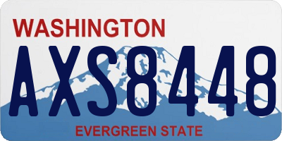 WA license plate AXS8448