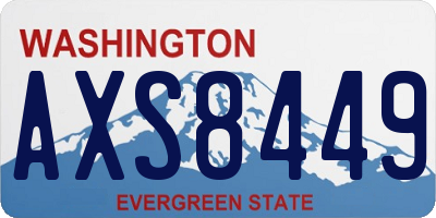 WA license plate AXS8449