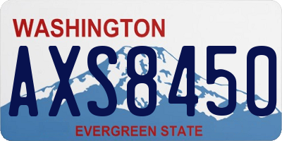 WA license plate AXS8450
