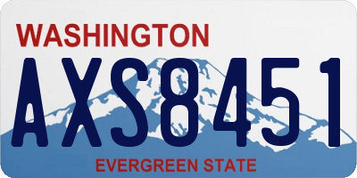 WA license plate AXS8451