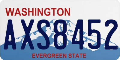 WA license plate AXS8452