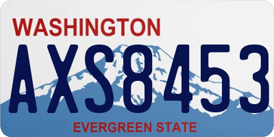 WA license plate AXS8453