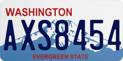 WA license plate AXS8454