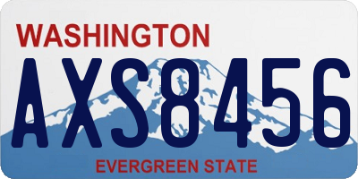 WA license plate AXS8456