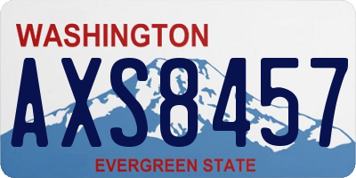 WA license plate AXS8457