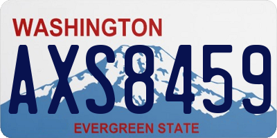 WA license plate AXS8459