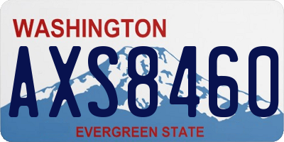 WA license plate AXS8460