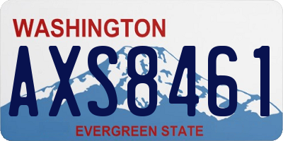 WA license plate AXS8461