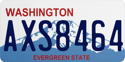 WA license plate AXS8464