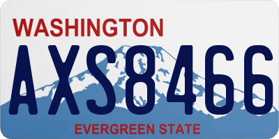WA license plate AXS8466