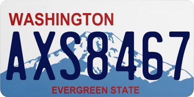 WA license plate AXS8467