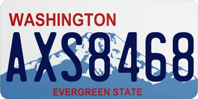 WA license plate AXS8468