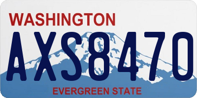 WA license plate AXS8470