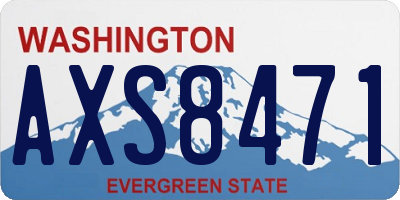 WA license plate AXS8471