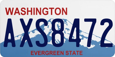 WA license plate AXS8472