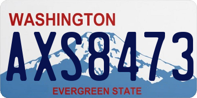 WA license plate AXS8473