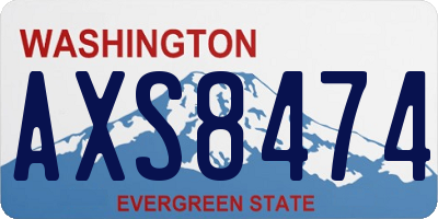 WA license plate AXS8474