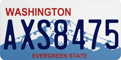 WA license plate AXS8475