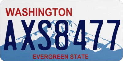 WA license plate AXS8477