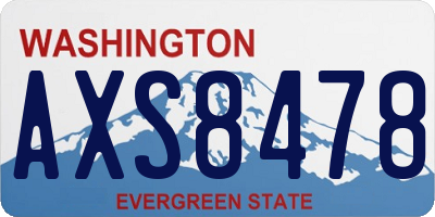WA license plate AXS8478