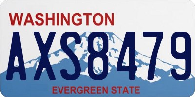 WA license plate AXS8479