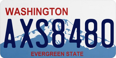 WA license plate AXS8480