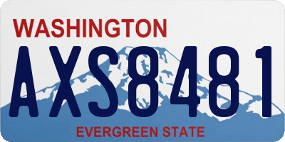 WA license plate AXS8481