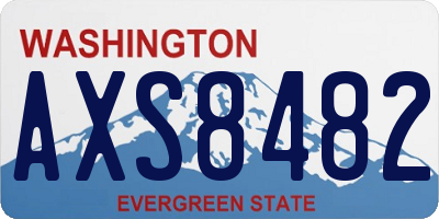 WA license plate AXS8482