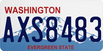 WA license plate AXS8483