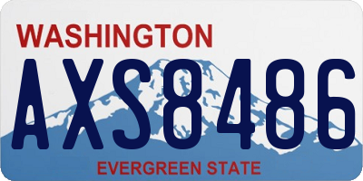WA license plate AXS8486