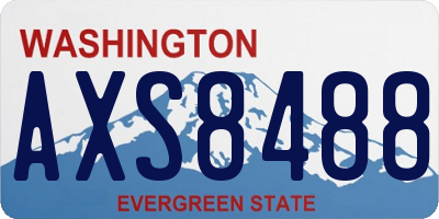 WA license plate AXS8488