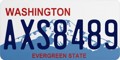 WA license plate AXS8489