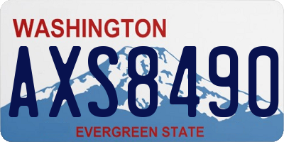 WA license plate AXS8490