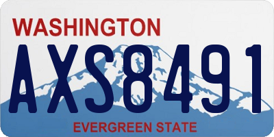 WA license plate AXS8491