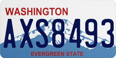 WA license plate AXS8493
