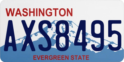 WA license plate AXS8495