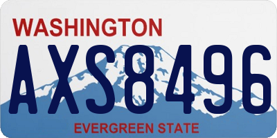 WA license plate AXS8496
