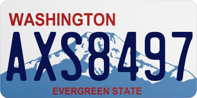 WA license plate AXS8497