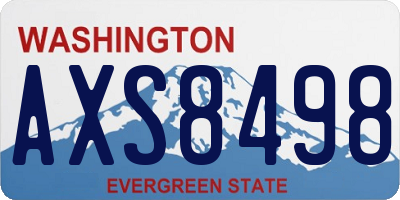 WA license plate AXS8498